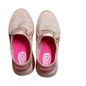 Hey Dude Women's Sneakers in Pink and Cream